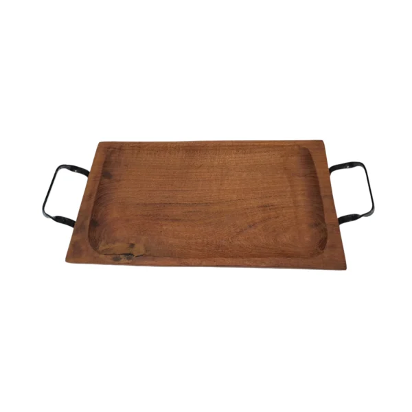 TABLA DE ALGARROBO 25X45 CON MANIJA DE HIERRO